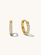 Glamour Kreolen mit Zirkonia Small 8mm Gold & Silber