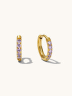 Glamour Kreolen mit Zirkonia Small 8mm Gold & Silber