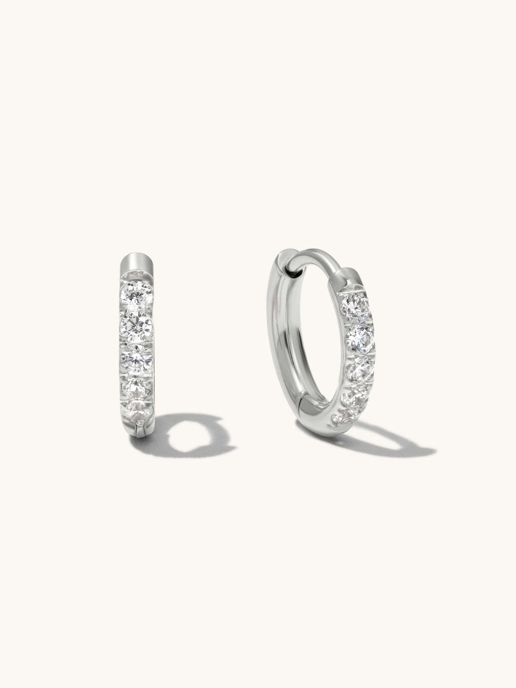 Glamour Kreolen mit Zirkonia Small 8mm Gold & Silber