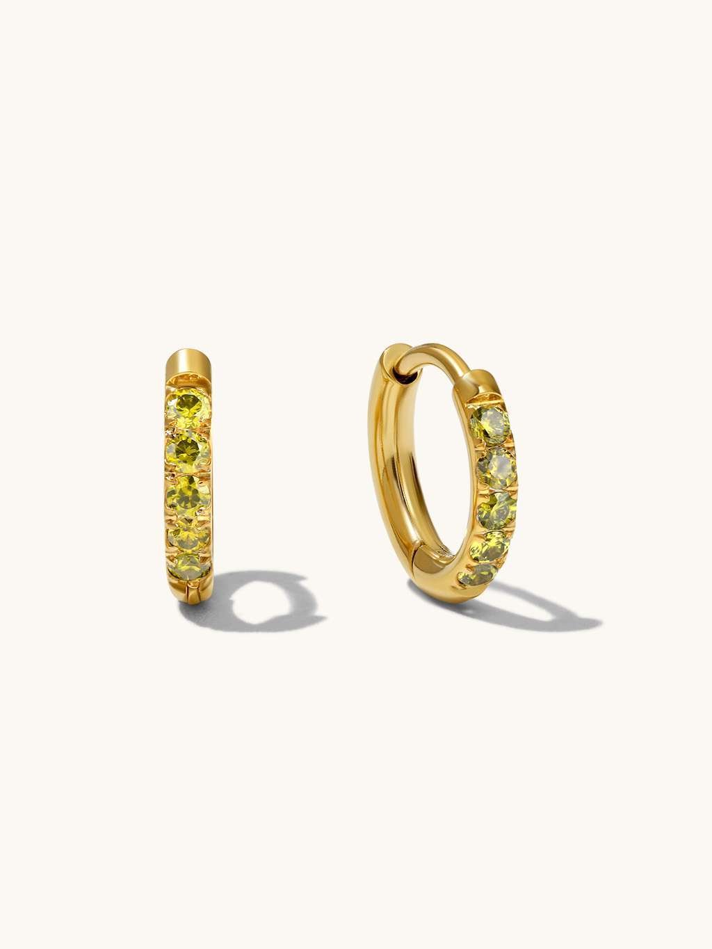 Glamour Kreolen mit Zirkonia Small 8mm Gold & Silber