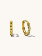 Glamour Kreolen mit Zirkonia Small 8mm Gold & Silber