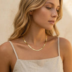 Kerensa Gold Herringbone Necklace