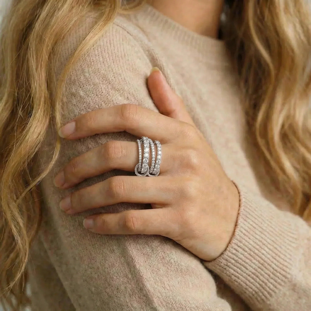 Rosetta Stacked Diamond Ring