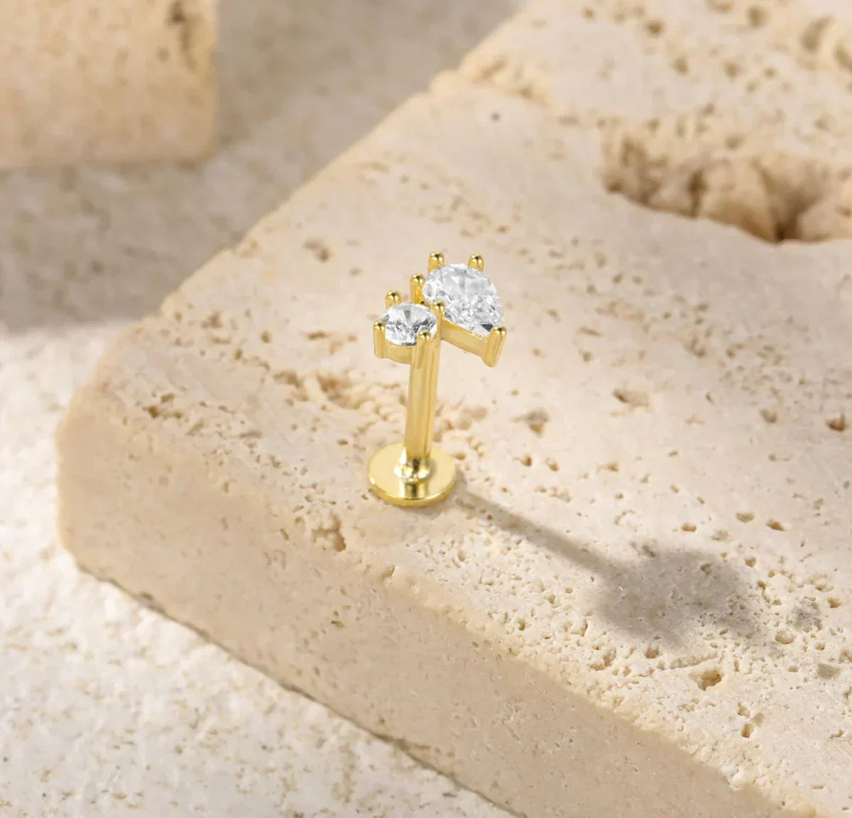 Renée Flat Back Diamond Studs