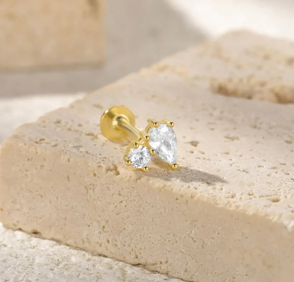 Renée Flat Back Diamond Studs