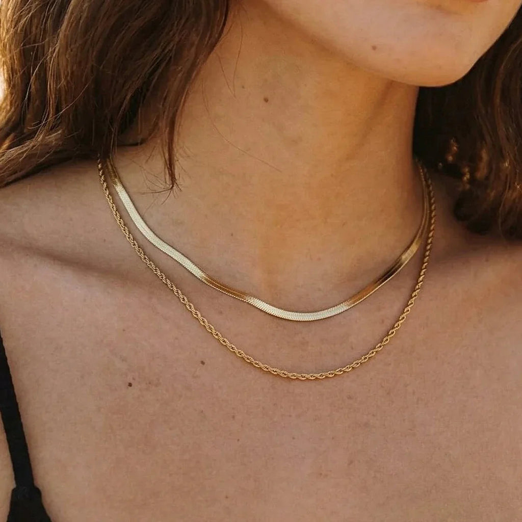 Thomasin Layered Gold Chain Necklace