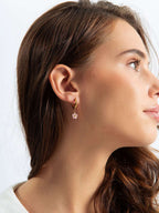 Little Flower Hoop Ohrringe Gold 10mm