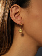 Lucky Flower Hoop Ohrringe Gold