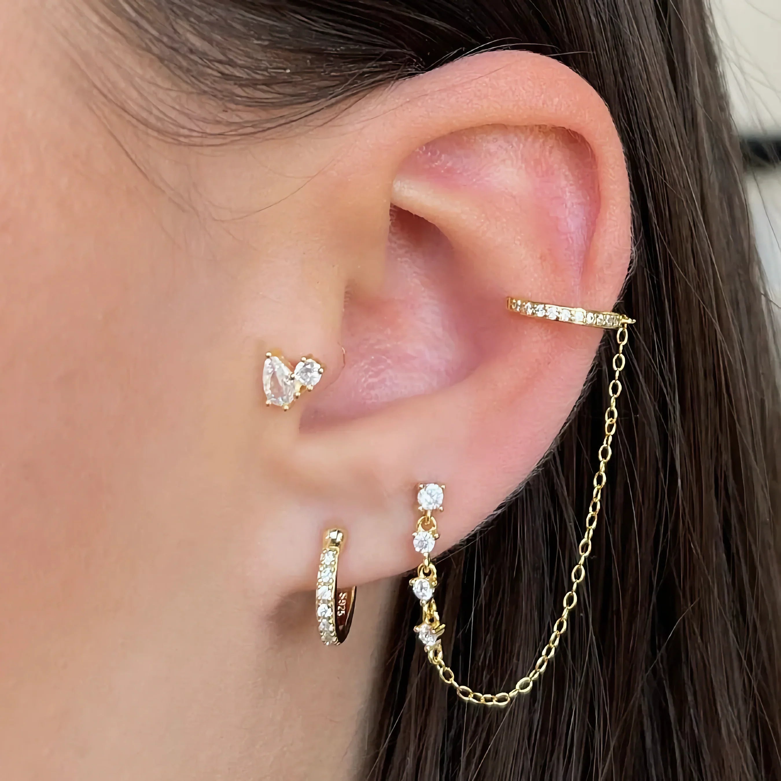 Renée Flat Back Diamond Studs