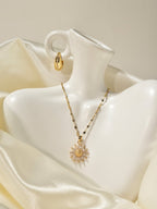 Sparkling Sunflower Kette Gold