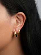 Ovale Hoops Ohrringe Gold Silber