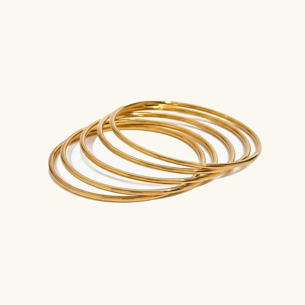 Clementine Gold Bangle Set