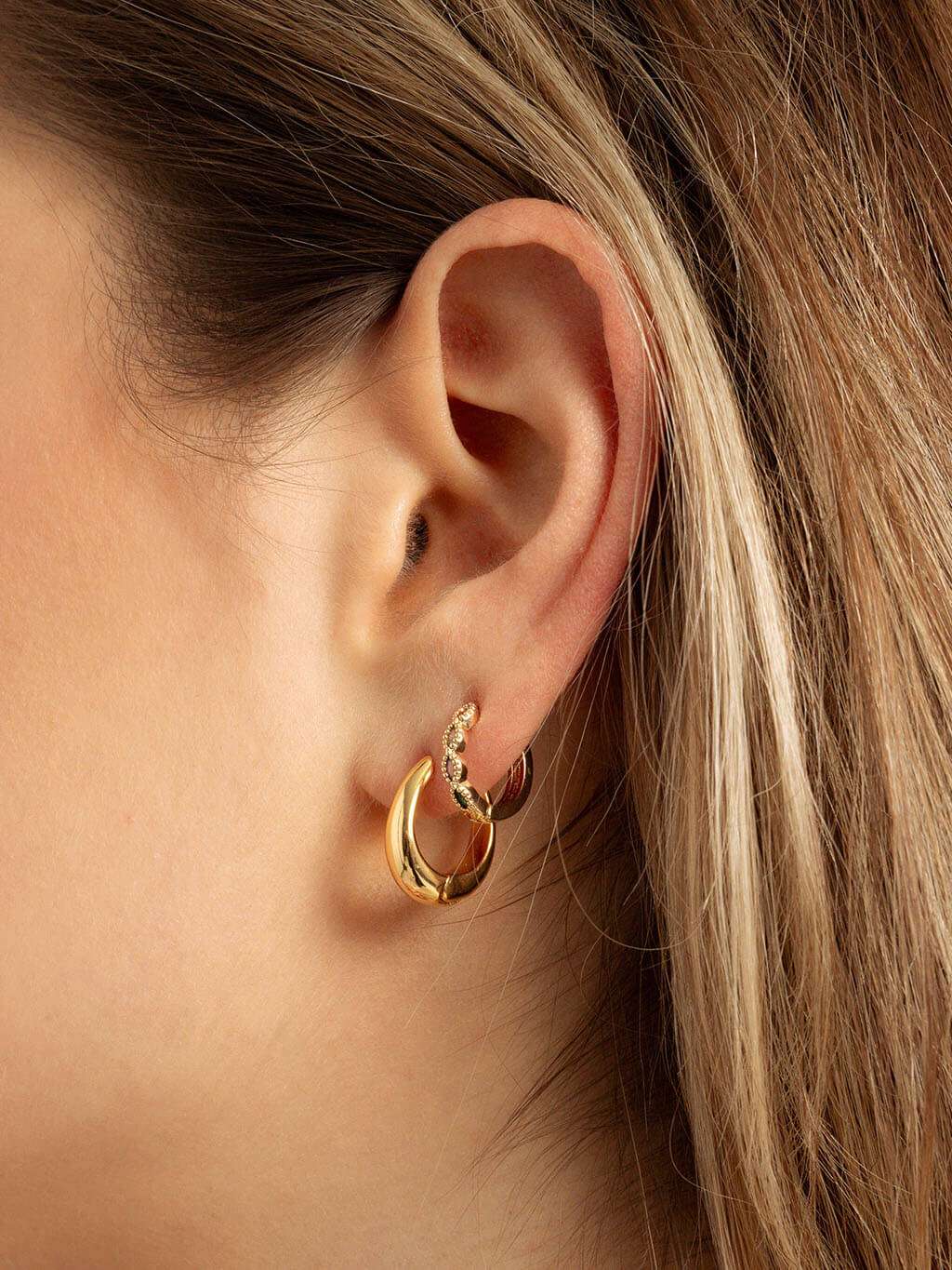 Rainbow Shine Hoop Ohrringe Gold