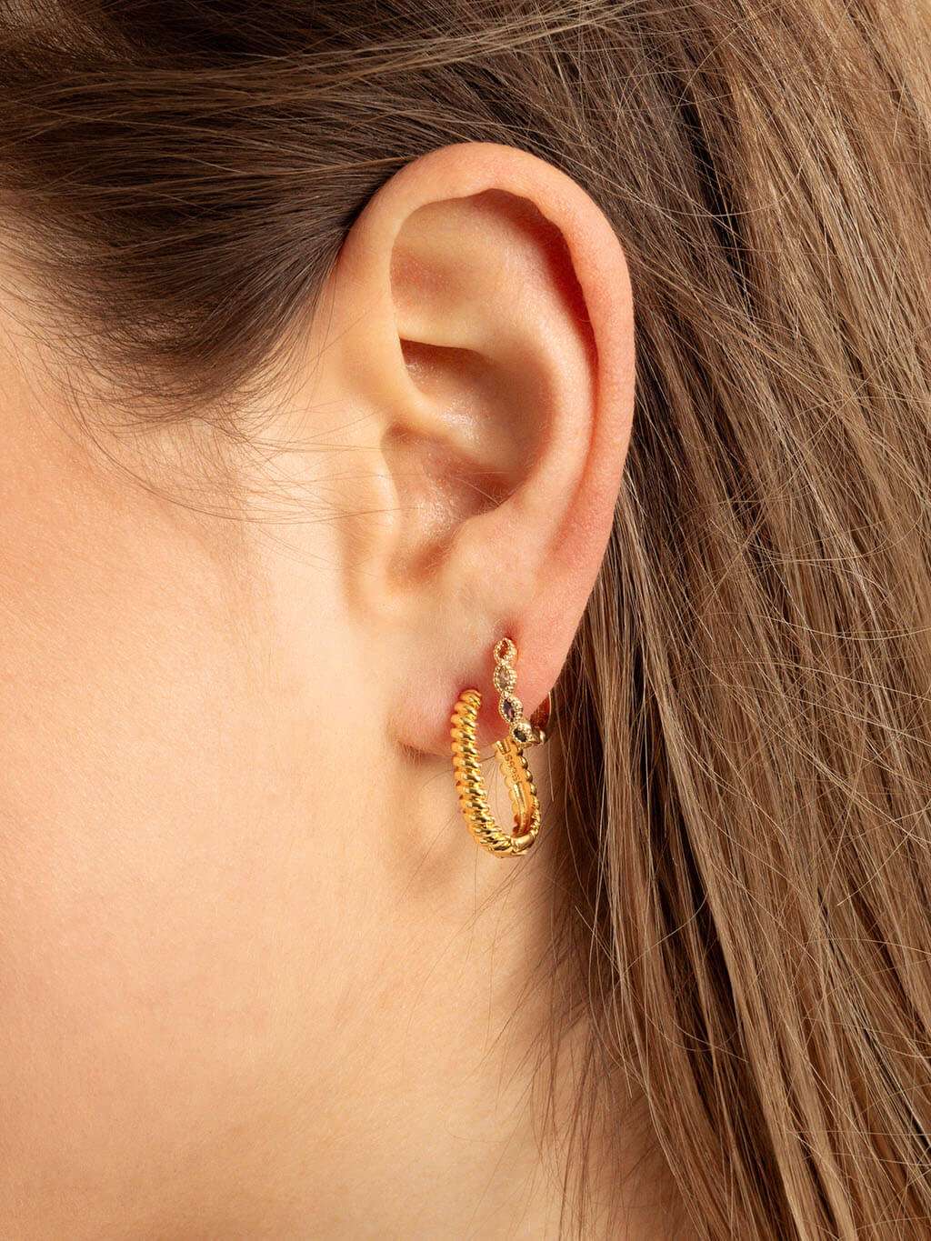 Rainbow Shine Hoop Ohrringe Gold