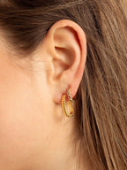 Rainbow Shine Hoop Ohrringe Gold