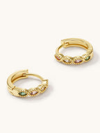 Rainbow Shine Hoop Ohrringe Gold