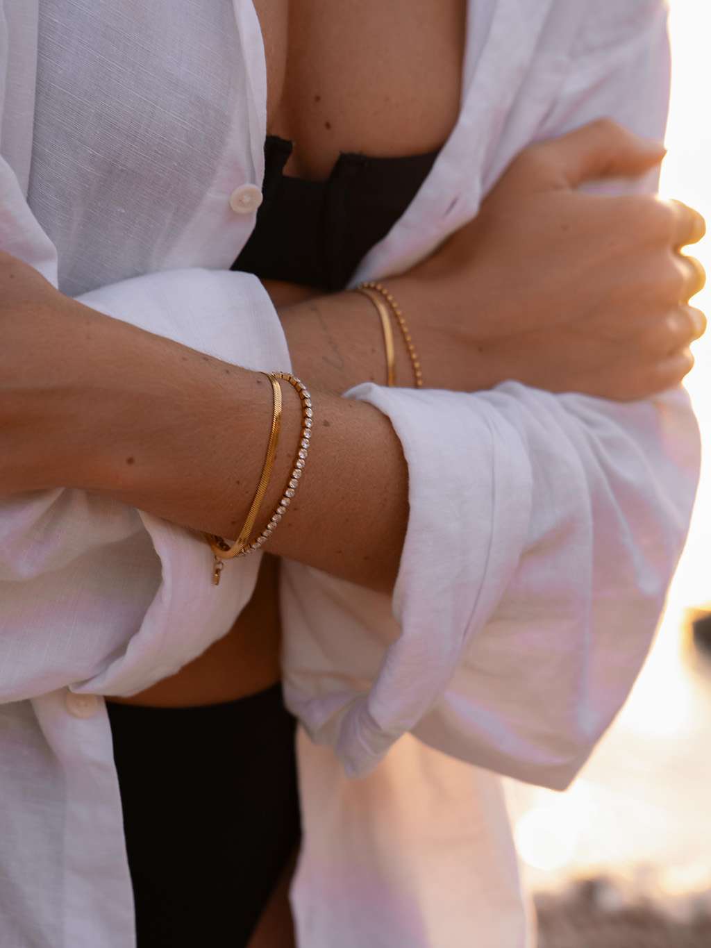 Schlangen Armband Gold & Silber