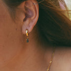 Ivy Birthstone Huggies