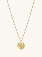 Sonne und Mond Anhänger Halskette Gold
