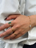 Sparkling Flower Armband Gold