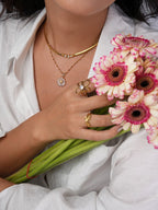 Sparkling Sunflower Kette Gold