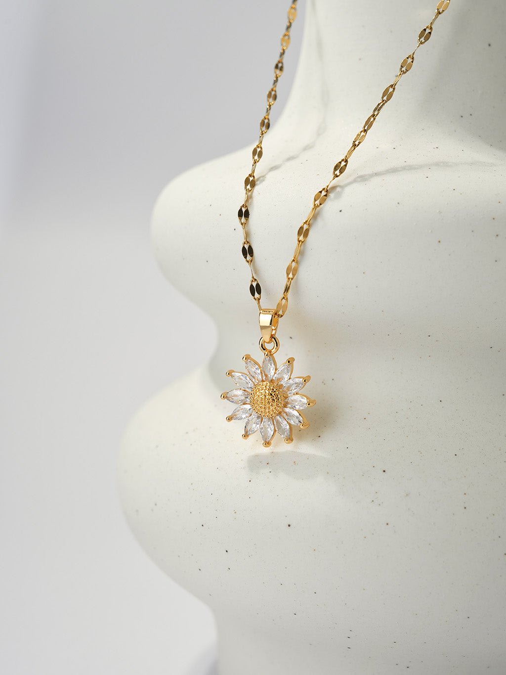 Sparkling Sunflower Kette Gold