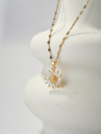 Sparkling Sunflower Kette Gold