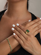 Emerald Glow Ring Gold