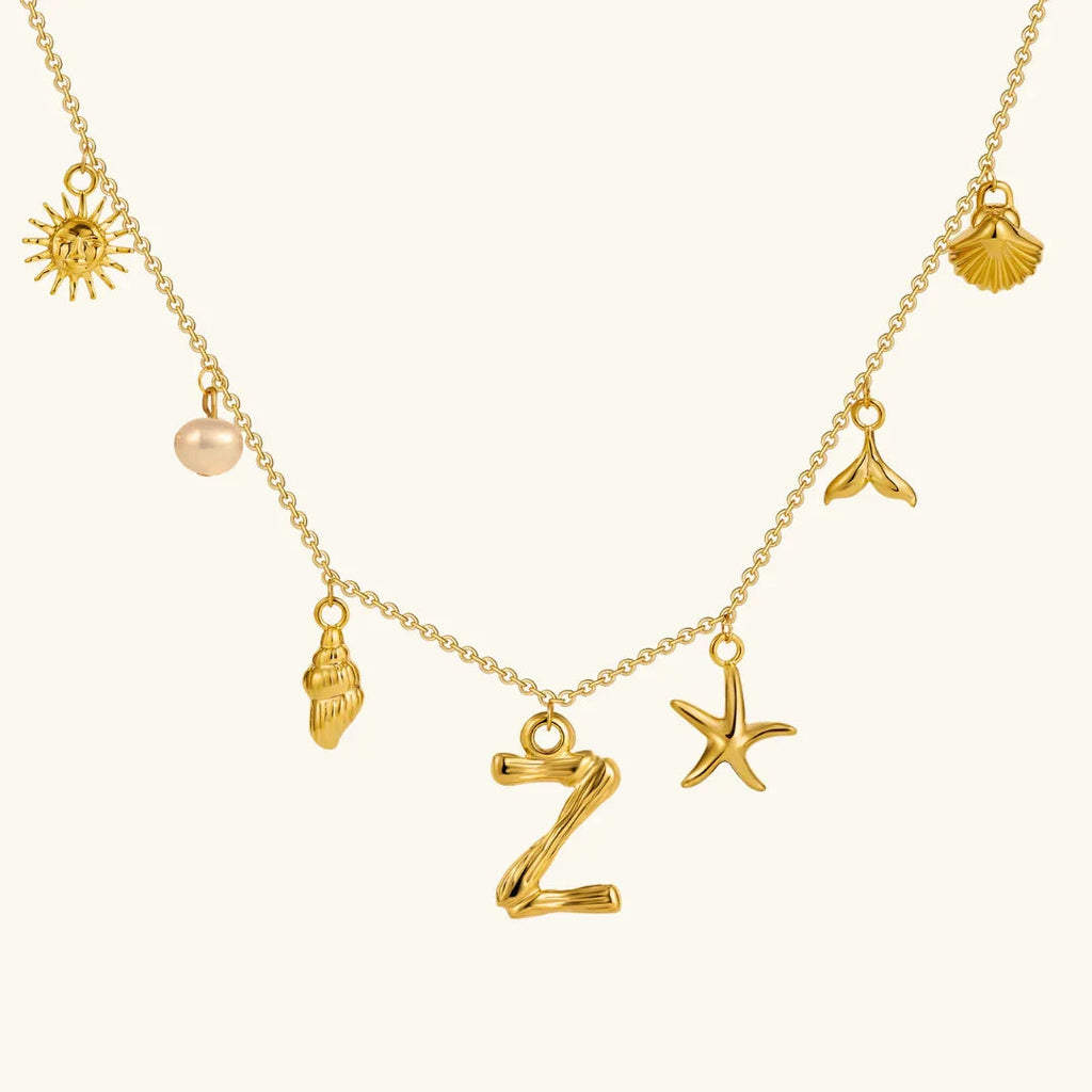 Cove Ocean Initial Necklace