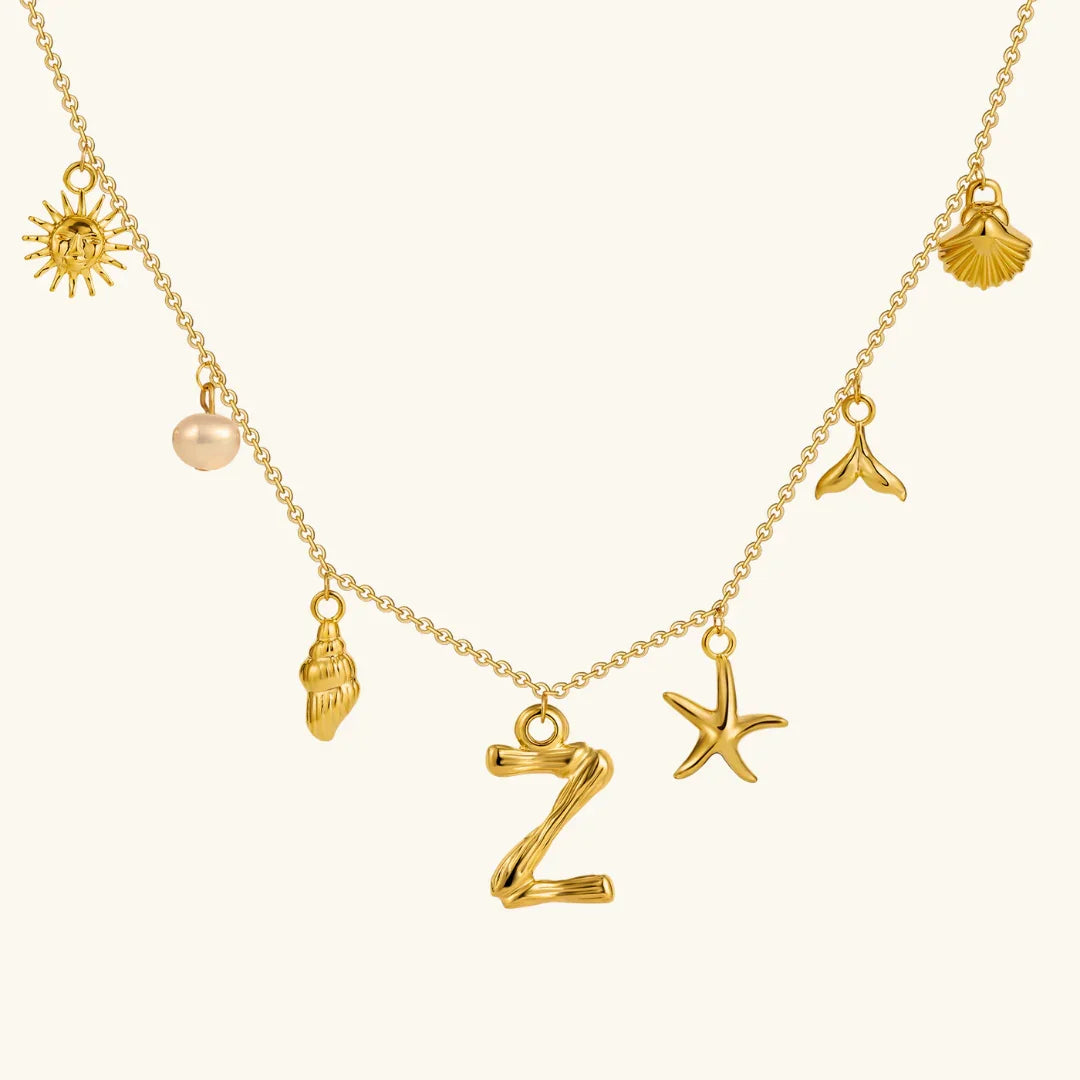 Cove Ocean Initial Necklace